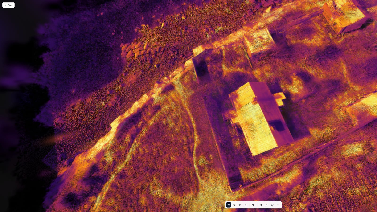 Thermal view of the same scene