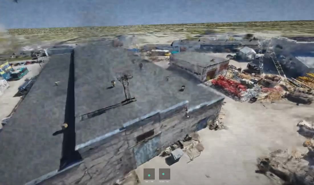 3D reconstruction produced without GNSS in a denied environment